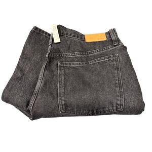 Madewell Jeans Womens 31 (34x31 ACTUAL) Baggy Flare Black Denim Lunar Wash NEW